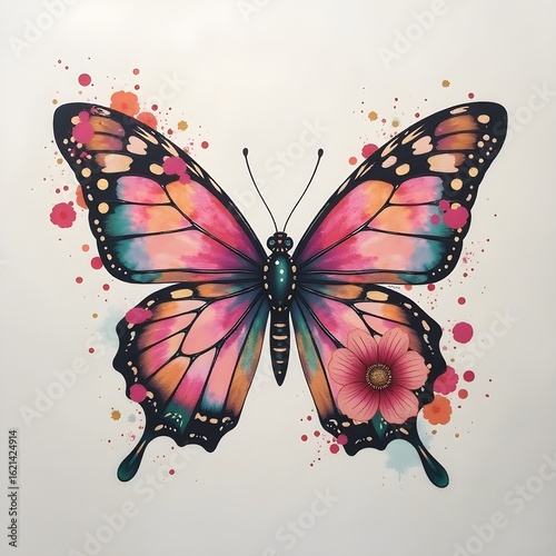 Floral Monarch Splash