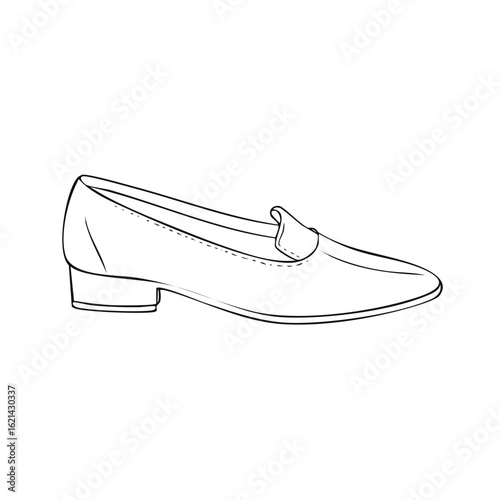 Fashionable Loafer Shoe Design Illustration Classic Slip On Style Footwear Concept