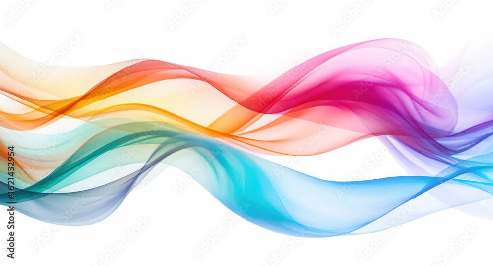 Fototapeta premium PNG Rainbow ribbons backgrounds pattern smoke.