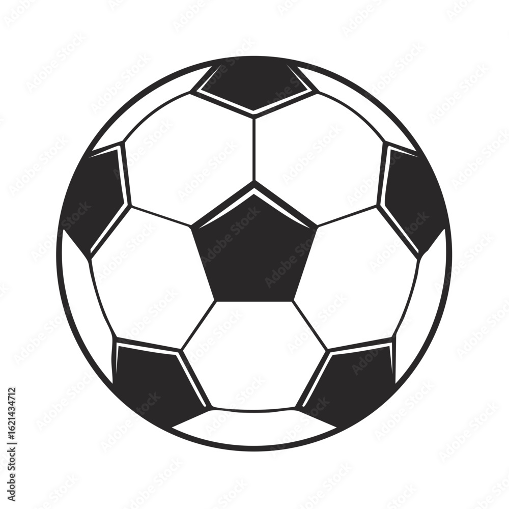 Fototapeta premium Classic Soccer Ball Design with Black and White Pattern for Sports and Recreation Concepts