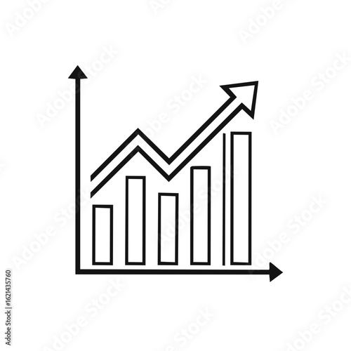 Free Download Business progress chart showing market growth and financial data analysis upward trend - GFXLoad
