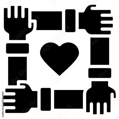 Volunteers glyph icon