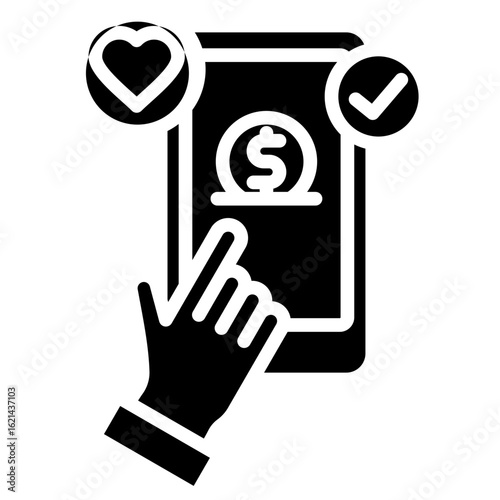 Voluntary glyph icon