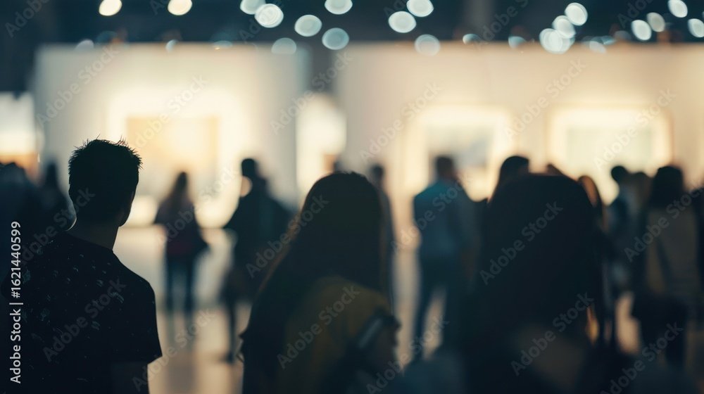 Fototapeta premium Large crowd at exhibition event