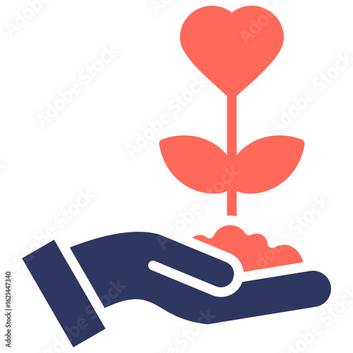 Charity glyph color icon