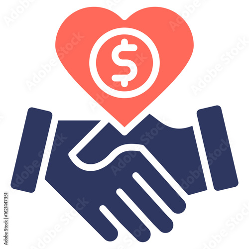 Philanthropy glyph color icon