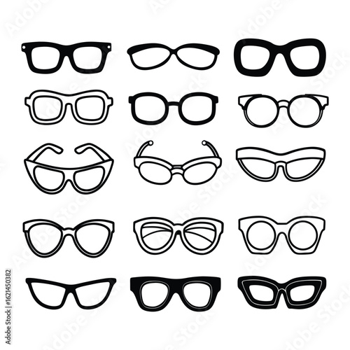 Variety Eyeglasses Collection – Stylish Optical Frame Set vector