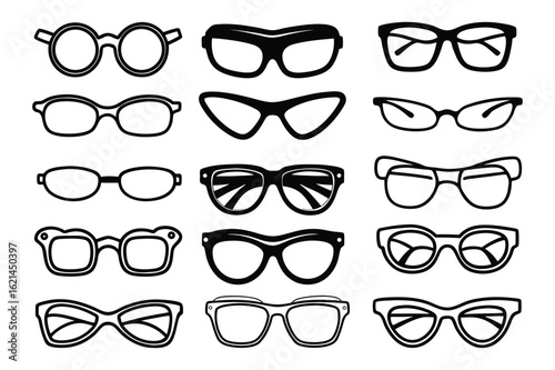 Variety Eyeglasses Collection – Stylish Optical Frame Set vector