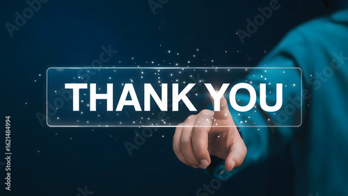 Express gratitude with a modern thank you graphic for your business needs