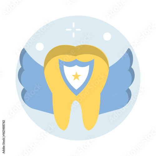 Enamel Defence Icon. Vector Design
