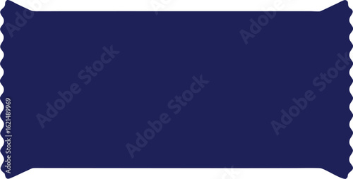 Simple dark blue rectangular bar wrapper icon