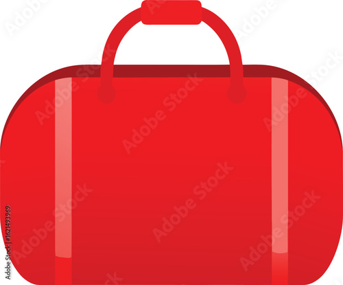 Simple red duffel bag with handles