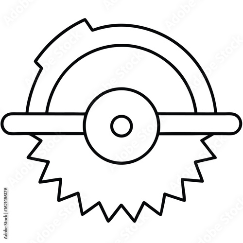 Circular saw blade graphic design element