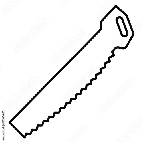Classic dovetail saw woodworking tool illustration