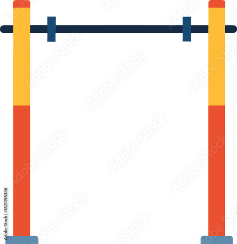 Simple illustration of a horizontal bar for exercise