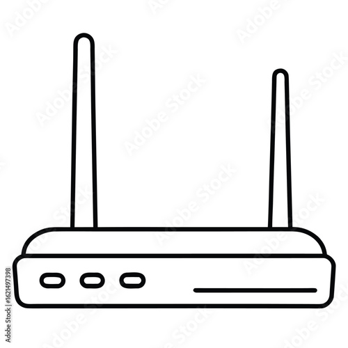 Abstract network router design with geometric elements