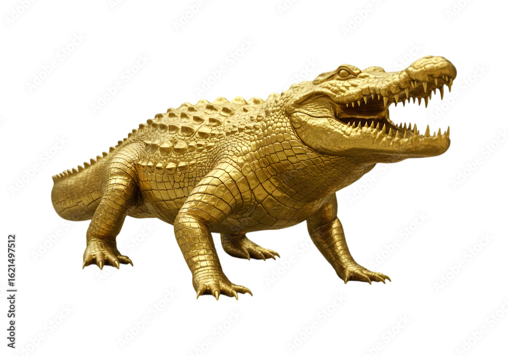 Naklejka premium Golden Alligator