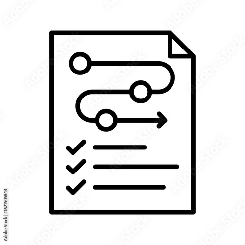 Procedure Icon Vector Illustration Line Version