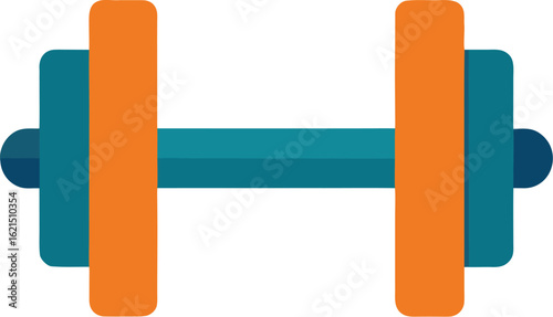 Simple dumbbell icon for fitness and exercise
