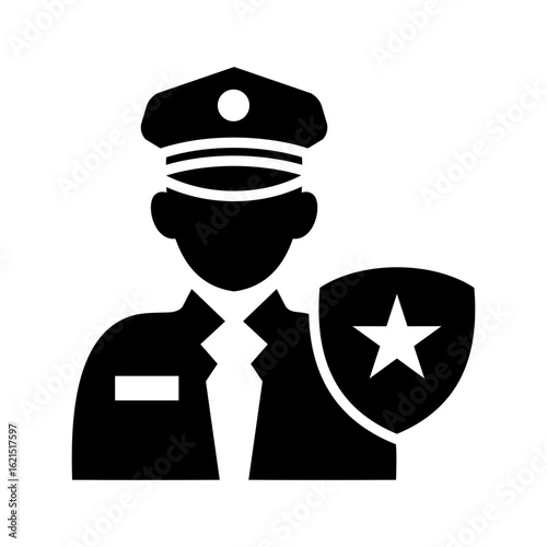 Commander Icon Vector Illustration Glyph Version
