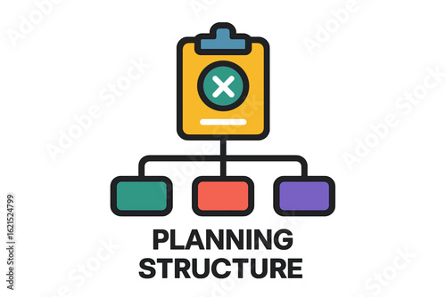 Wallpaper Mural Planning structure diagram with checklist and colorful blocks planning structure chart Torontodigital.ca
