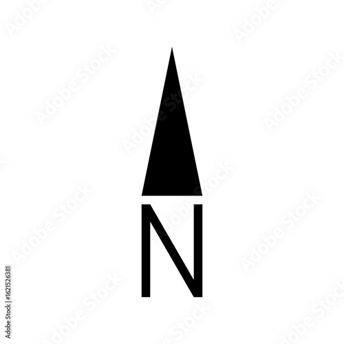 Architectural north arrow and compass outline vector