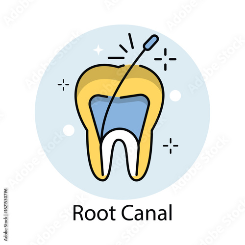 Root Canal Icon. Vector Design