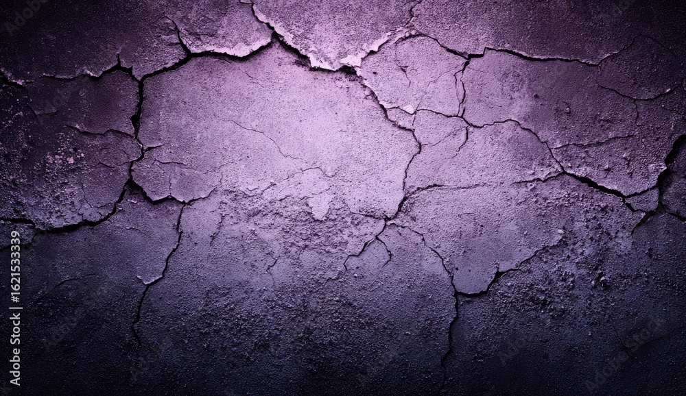 Obraz premium Cracked purple wall texture background