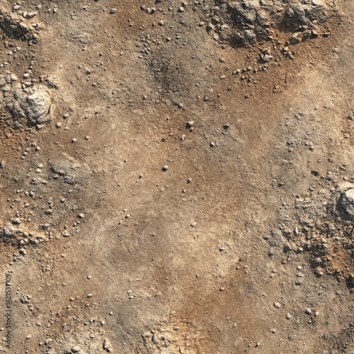 Desert landscape texture, rocky terrain, sunlit surface, background for game