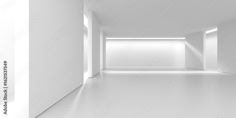 custom made wallpaper toronto digitalMinimalist white room interior design with soft lighting for modern architecture. 3d render