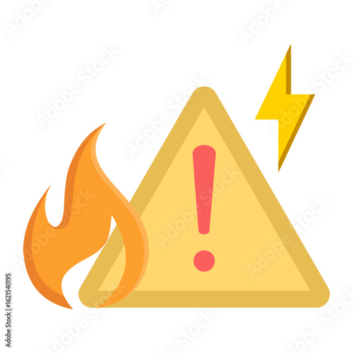 Crisis Icon Vector Illustration Flat Version