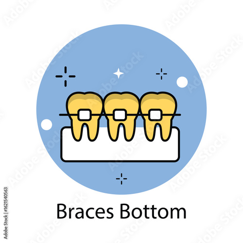 Braces Bottom Icon. Vector Design