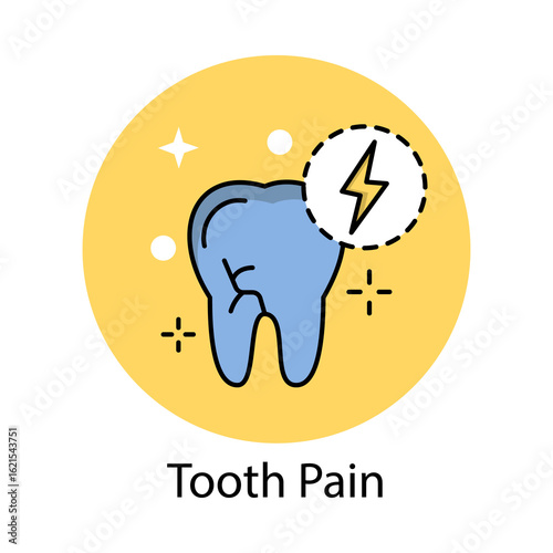 Tooth Pain Icon. Vector Design
