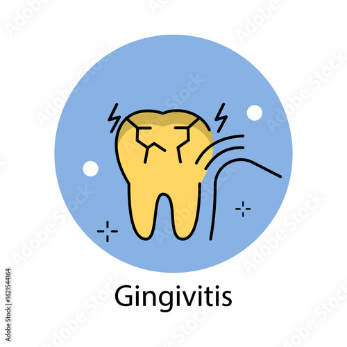 Gingivitis Icon. Vector Design
