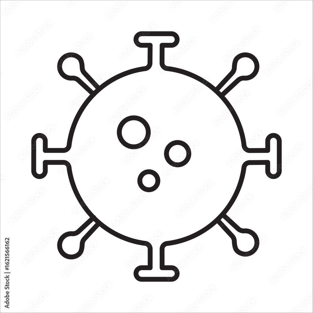 Fototapeta premium Virus icon outlinne vector