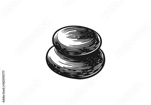 Photography Massage Stone hand drawn vector illustration