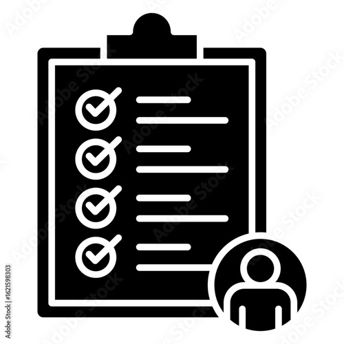 List Icon Vector Illustration Glyph Version