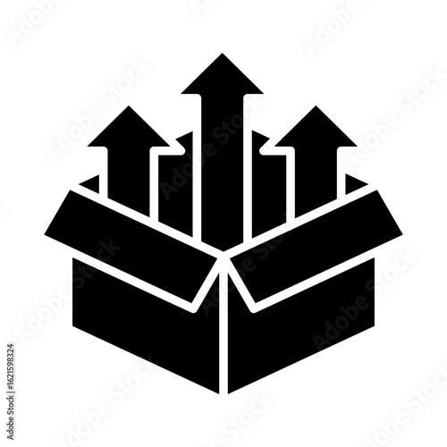 Unboxing Icon Vector Illustration Glyph Version