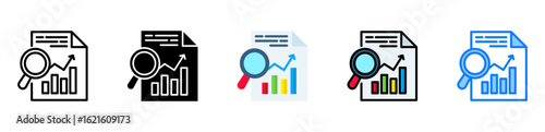 Analysis icon multiple style 