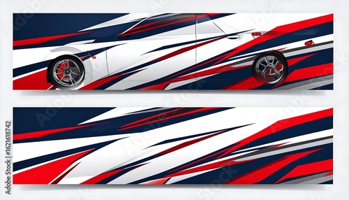 Racing car wrap design
