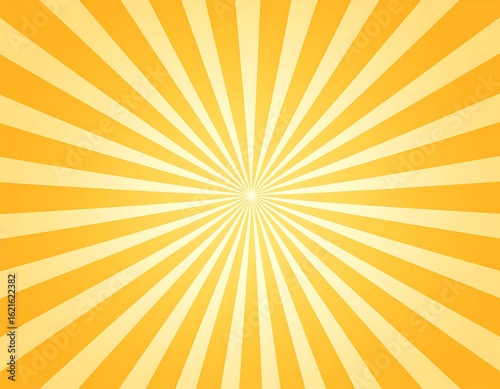 Radiant yellow sunburst background