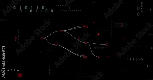 Opening void causing lone node branching into network visualizing data growth with code streams