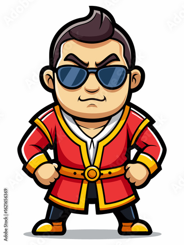 colorful illustration of a wushu man mascot