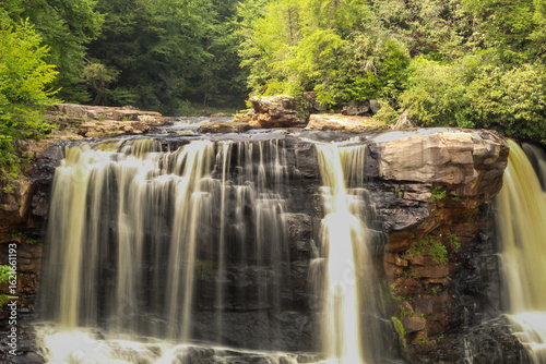 Photography Long Exposure of Waterfall at Blackwater Falls, West Virginia