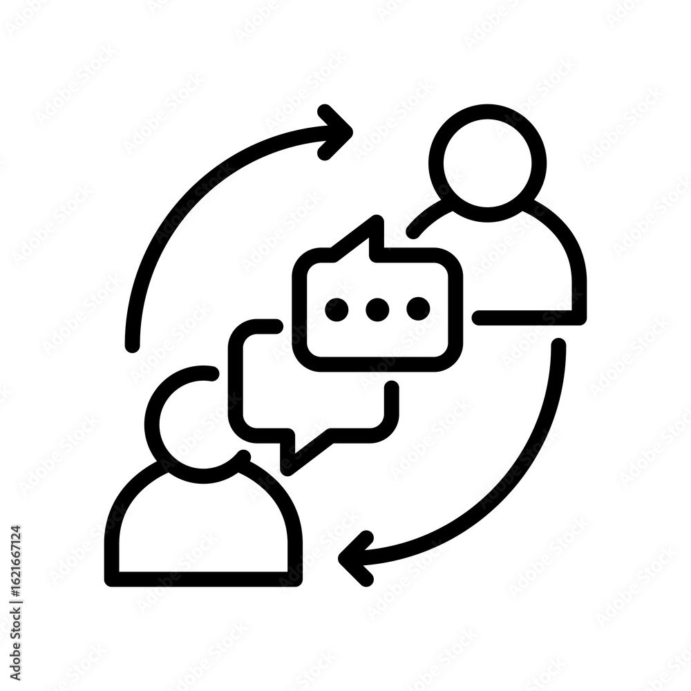 Fototapeta premium Communication line icon