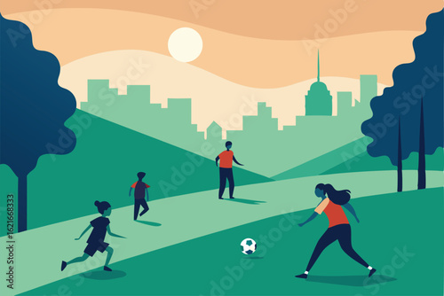people walking in the park