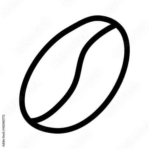 Coffee bean icon with hand drawn design style