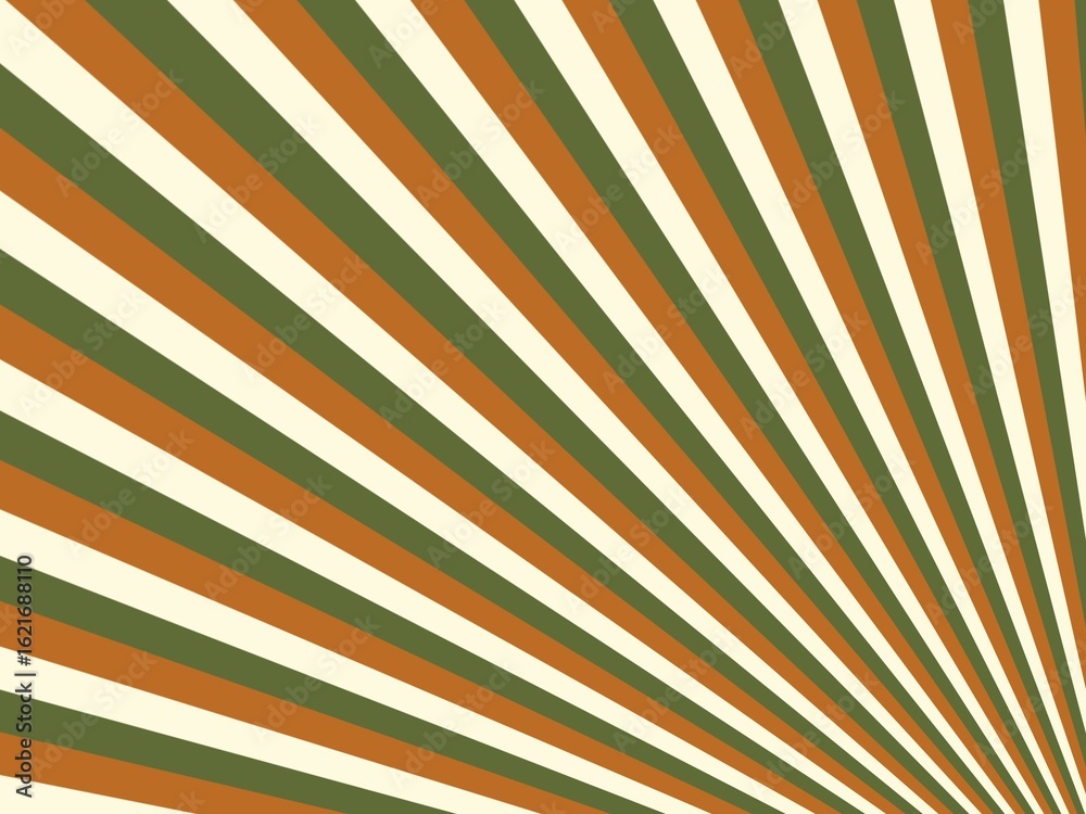 Fototapeta premium Abstract sunburst background with diagonal stripes in autumnal colors