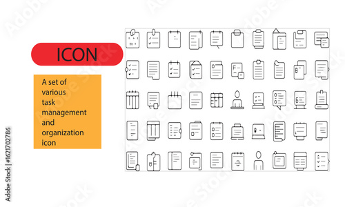 A set of task management and organization icon.