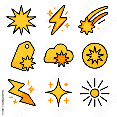Icon sale icons deal shining light sticker discount burst tag vector zip